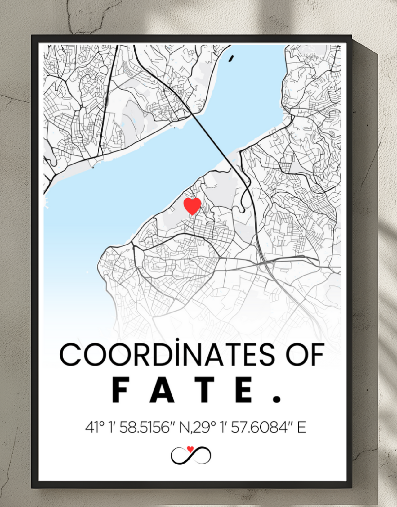 Coordinates of Fate – Kişiye Özel Harita Tablosu