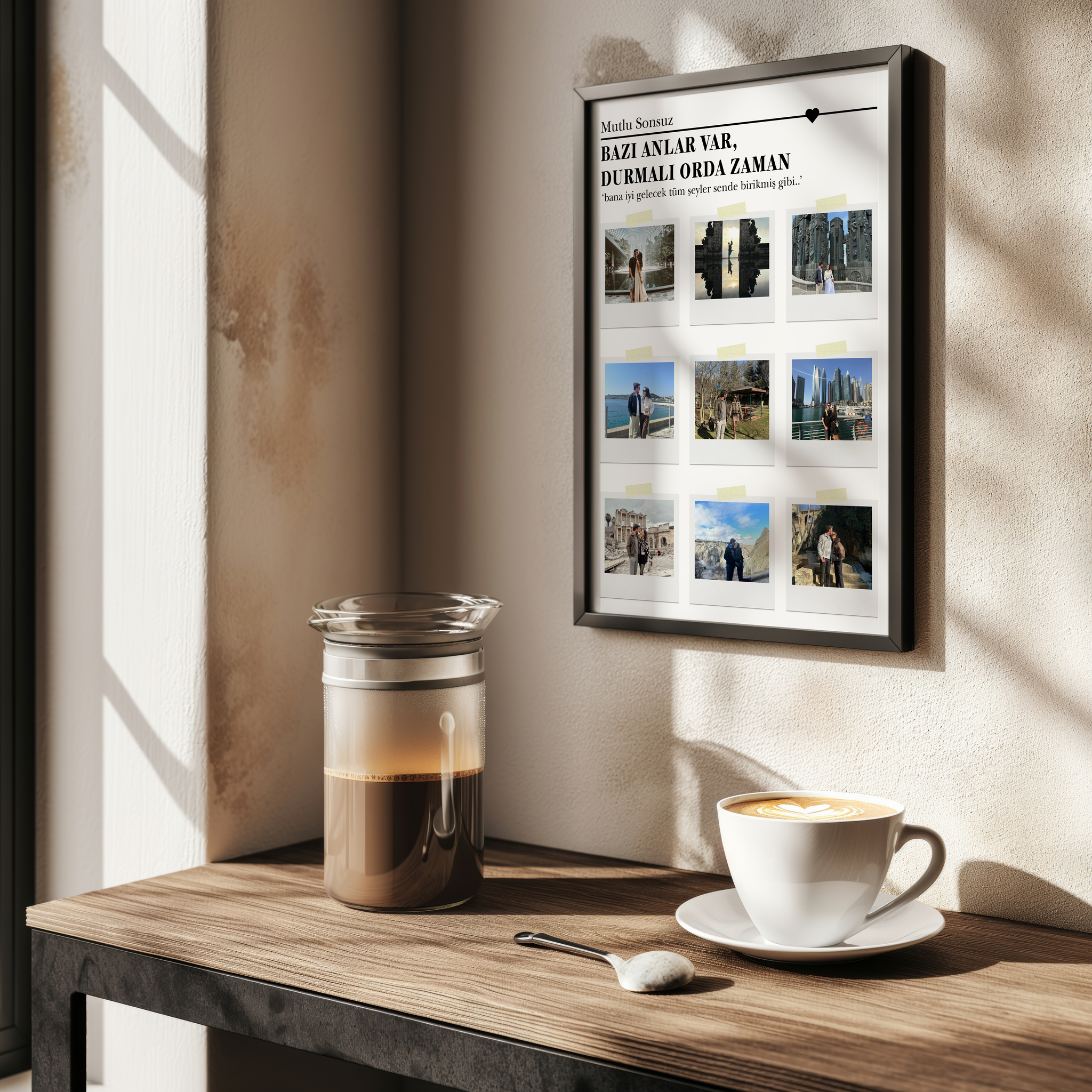 Bazı anlar var, durmalı orada zaman - 9 Fotoğraflı Aşk Posteri