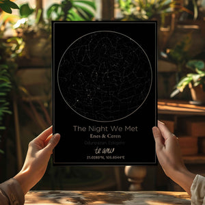 The Night We Met – Kişiye Özel Yıldız Haritası Posteri